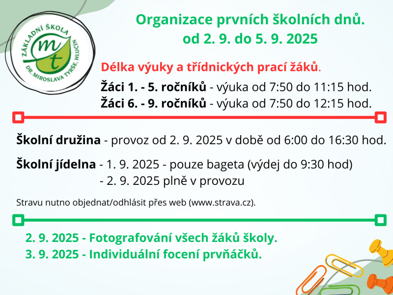 První školní týden