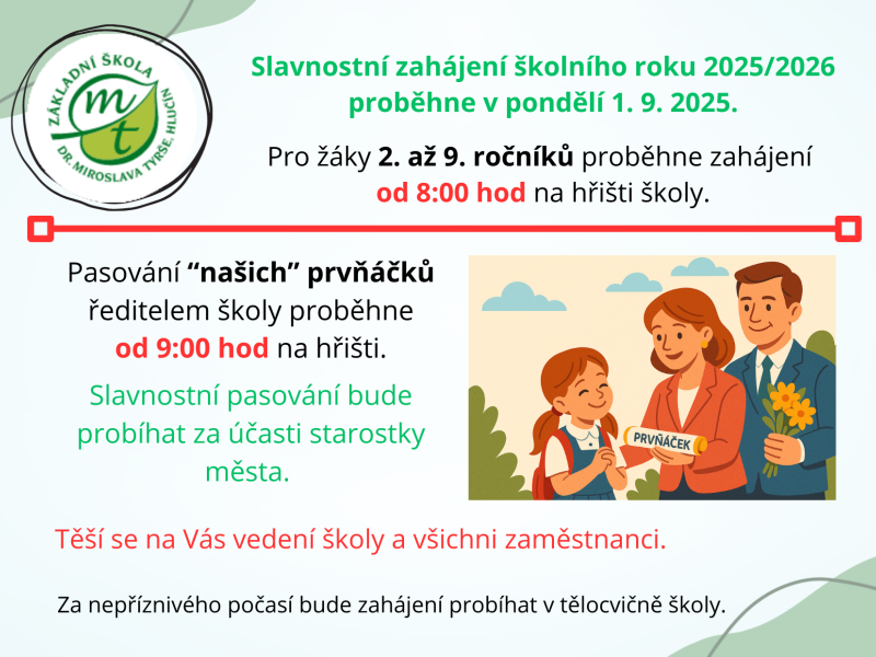 Zahájení školního roku 2025/2026