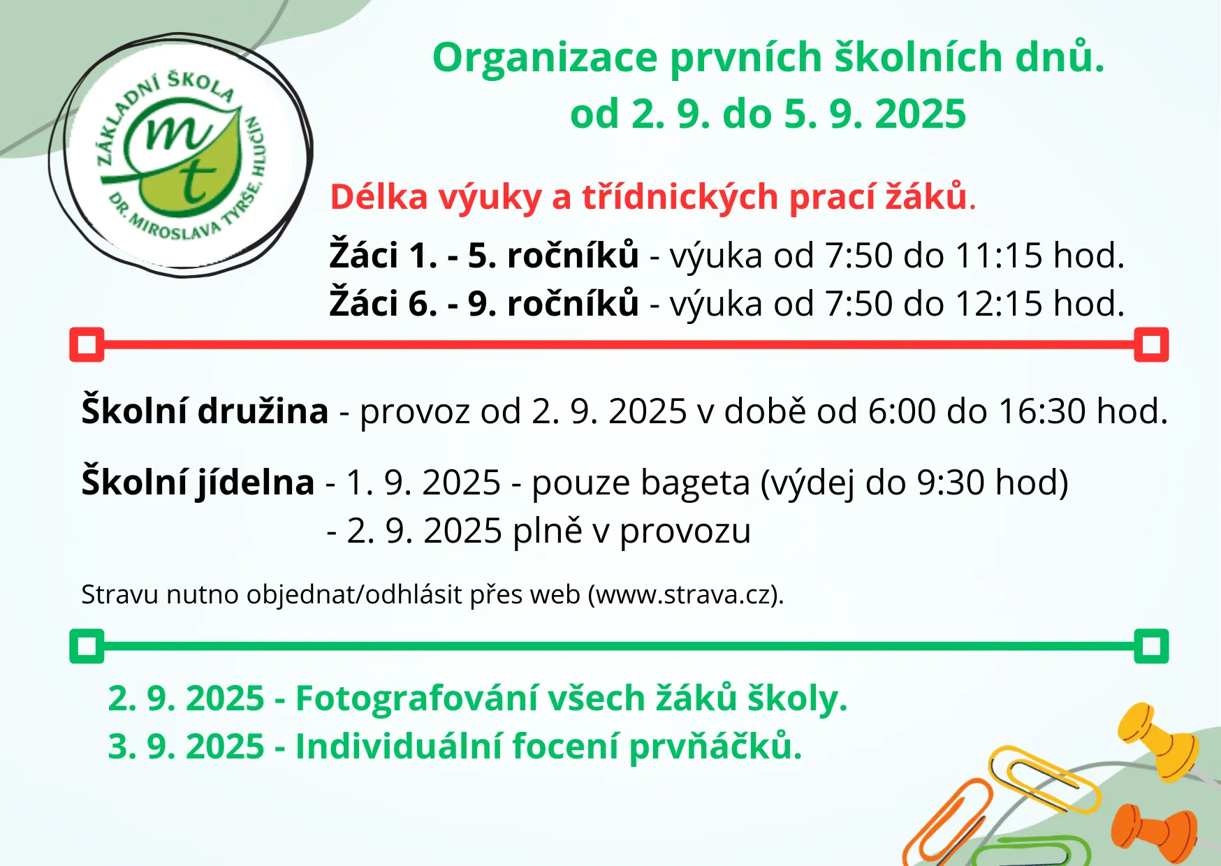 První školní týden