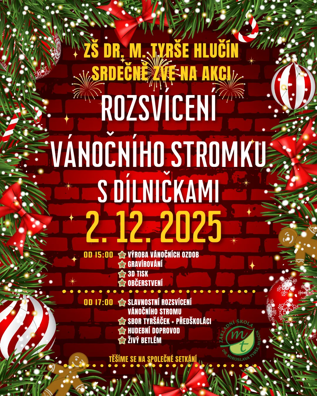 Vánoční strom a dílny