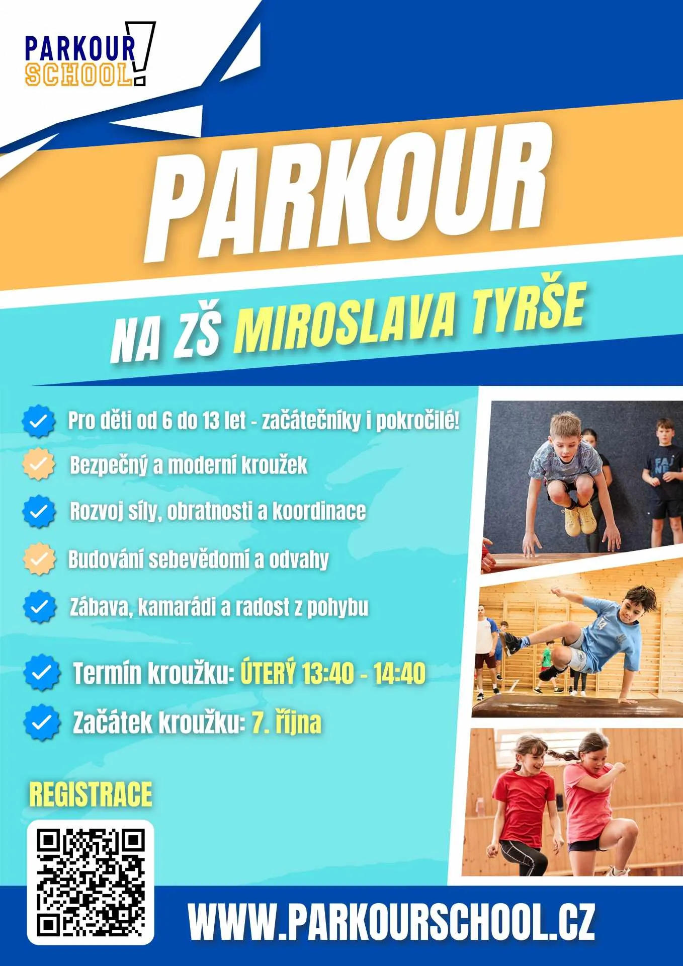 Parkour na ZŠ dr. M. Tyrše Hlučín
