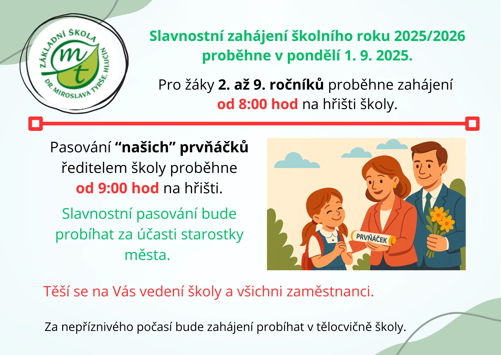 Zahájení školního roku 2025/2026