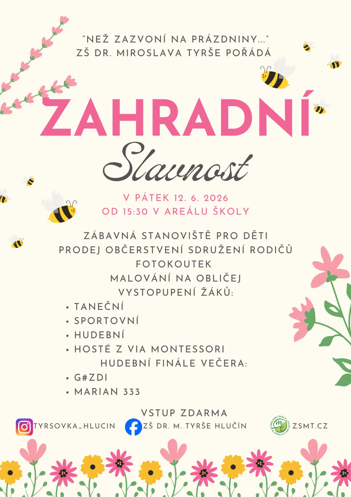 Zahradní slavnost 12. 6. 2026